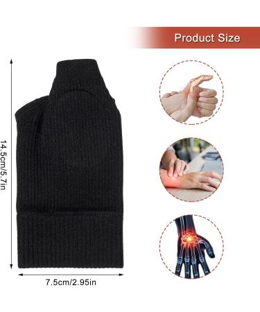 Dacitiery Gel Hand Wrist Support Brace 2 Pairs for Arthritis & Joint Pain Relief - Compression Gloves for Sports - Black & Beige - Buy Online on GoSupps.com