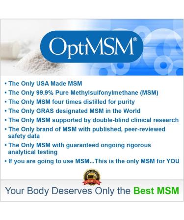 Kala Health MSMPure Coarse Powder Flakes - 1lb 1 Pound - 99.9% Pure Organic Sulfur Crystals Supplement - Made in USA - Buy Online on GoSupps.com