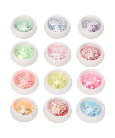 Nail Flakes Nail Accessories 12 Boxes Nail Glitter Nail Glitter Sequins for Nail for Salon Use for Home Use