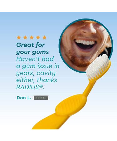 RADIUS Flex Brush Soft Toothbrush - Right Handed, Black | Gentle Clean & Eco-Friendly - Buy Online on GoSupps.com