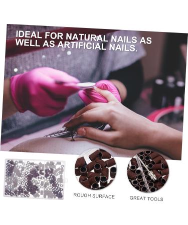 Beavorty 1 Box boxed manicure circle nail sanding band Nail Art Sand bands Professional Manicure Polishing girls' accessories Nail Accessories Resin abrasive cloth sleeve polisher 1.27x0.8cm Brown - Buy Online on GoSupps.com