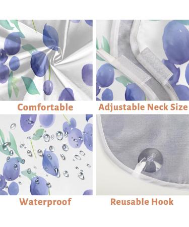 Purple Blueberry Beard Bib Apron - Premium Beard Hair Catcher for Men | Ideal Father's Day & Holiday Gifts with Suction Cups - Buy Online on GoSupps.com