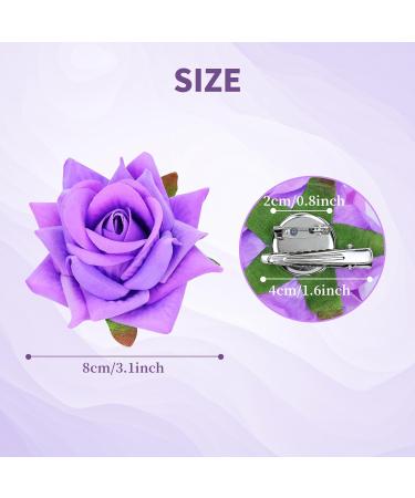 inSowni 12 Pieces Flamenco Dancer Mexican Rose Flower Brooches Pins Prom Party Wedding Bridal Floral Alligator Hair Clips Barrettes Accessories for Women Girls - Buy Online on GoSupps.com