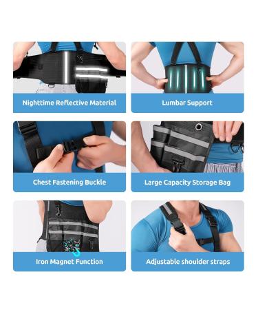 Lower Back Brace with Suspenders | Adjustable Back Support Belt for Men & Women | Heavy Lifting Pain Relief | Tool Bag Included - Size S - Buy Online on GoSupps.com