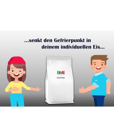 EATAL Dextrose Powder - Premium 1000g for Ice Cream Production | International Shipping Available - Buy Online on GoSupps.com