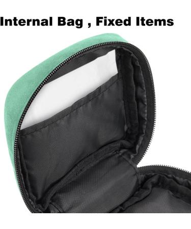 Pure Light Green Women's Menstrual Pad & Cup Storage Bag - Portable Zipper Pouch for Teens & Women - Buy Online on GoSupps.com