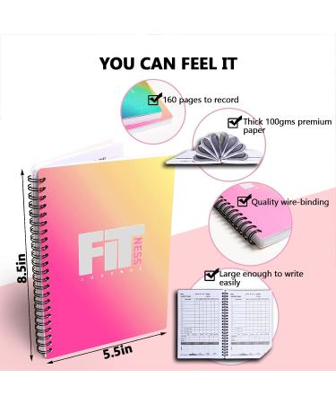 Fitness Journal Workout Log Book - Gym Tracker & Planner for Women & Men - Weight Exercise Training Notebook (Pink) - Buy Online on GoSupps.com