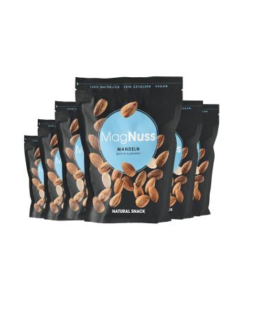 MagNuss Almonds | Roasted & salted | 6x 200g pack | Crunchy almond kernels | High-quality vegan snack