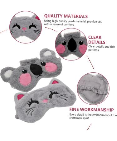 FOMIYES Kids Sleep Mask Set - 4 Plush Eye Covers for Travel & Naptime - Comfortable Airplane Blinders & Embroidered Animal Designs - Buy Online on GoSupps.com
