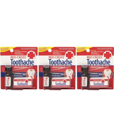 Red Cross Toothache Complete Medication Kit 0.12 oz - Pack of 3 - Fast Relief for Toothache - Buy Online on GoSupps.com