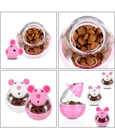 PORTOWN Cat Food Ball Dispenser - Slow Feeder Toy for Interactive Training (Pink White) - 4 Pcs - Buy Online on GoSupps.com