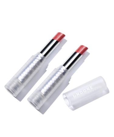 UNDONE BEAUTY Light Reflecting Lip Amplifying Lipstick Light on Lip Value 2 pack. Sheer Buildable Color Light On Lip. Aloe Coconut & Volume Enhancing Pigment. SUNSET ROSE