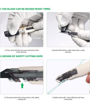 FOSHIO 9MM Craft Knife with Auto-Locking Retractable Design and 10 Replacement Blades - Ideal for Art, Model Making, and Box Cutting - Buy Online on GoSupps.com