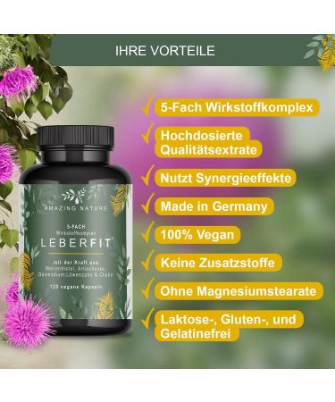 Liver Fit High-Dose Milk Thistle Capsules | 120 Vegan Capsules | 80% Silymarin | Artichoke Dandelion Desmodium & Choline | International Shipping - Buy Online on GoSupps.com