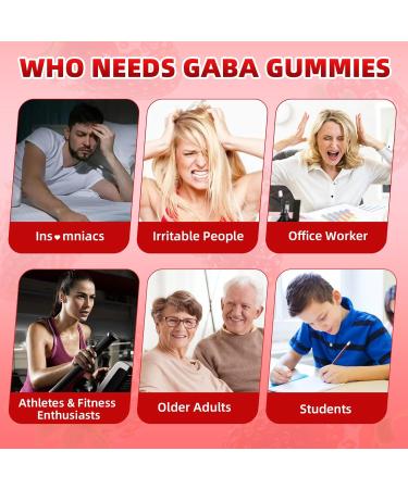 GABA Gummies 1000mg for Kids & Adults Chewable GABA Supplements with L Theanine 5-HTP Ashwagandha Vitamins B6 B12 D3 for Calm & Zzz Sugar-Free/Vegan Strawberry Flavor 60 Count Strawberry 60 Count (Pack of 1) - Buy Online on GoSupps.com