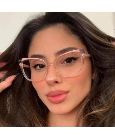 SERONI TR90 Cat Eye Blue Light Blocking Glasses for Men & Women - Anti UV Computer & Reading Glasses - 55mm Tea - Buy Online on GoSupps.com