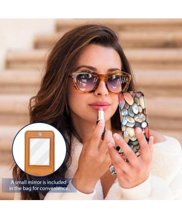Buy Travel Lipstick Organizer Case - Portable Makeup Bag with Mirror | Colorful Beach Stones Design - Buy Online on GoSupps.com