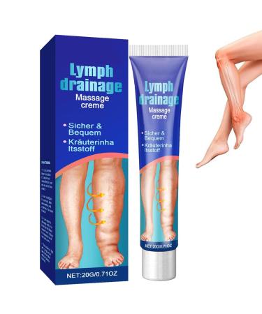 Cr me de massage pour le drainage lymphatique soulagement apaisant pour les jambes et les pieds fatigu s huile de massage pour les jambes adapt e tous les types de peau (1 Pcs)