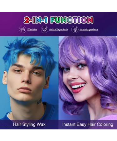 Premium Temporary Hair Color Wax Set for Halloween & Cosplay | DIY Styling for Parties Christmas & Nightclubs | Ideal Gifts for All Ages - Buy Online on GoSupps.com