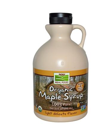 Now Foods Real Food Organic Maple Syrup Grade A Medium Amber 32 fl oz (946 ml)