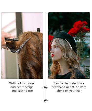 Minkissy 4Pcs Vintage Silver Flower Alligator Hair Clips - Large Beak Clips for Women & Girls Hair Accessories - International Shipping Available - Buy Online on GoSupps.com