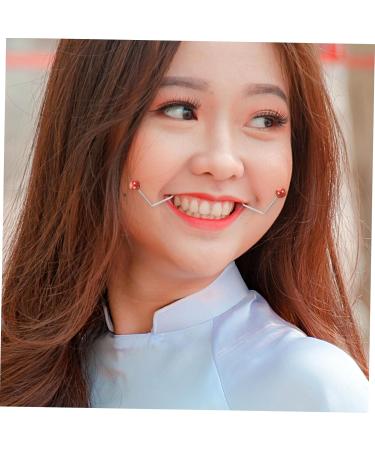 1 Pair Dimple Trainer - Face Dimples Exerciser & Maker - Cheek Shaper Clip - Red - Buy Online on GoSupps.com