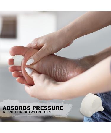 Mars Wellness Gel Toe Separator & Spacers - Bunion & Hammer Toe Corrector - 4 Pack - Small - White - Buy Online on GoSupps.com