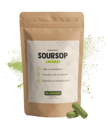 Cupplement Cupplement Soursop Fruit Extract 10:1 500 mg per capsule Graviola (Guanabana) Natural Superfood 60 Capsules Leaf-free