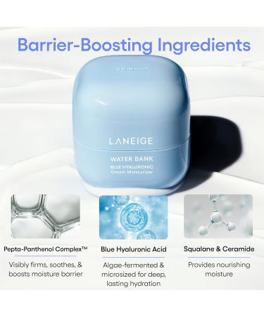 LANEIGE Water Bank Blue Hyaluronic Moisturizer 1.6 Fl Oz | Hydration Squalane Ceramide | Dermatologist-Tested | International Shipping Available - Buy Online on GoSupps.com