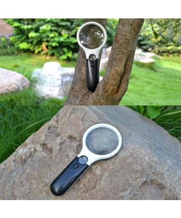 Magnifying Glass with 3 LED Lights 3X 45X Handheld Magnifier Senior Reading Super High Clarity Lightweight Good Times - Buy Online on GoSupps.com