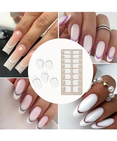 Semi-cured nail bands French gel stickers damage-free manicure supplies for women girls beginners and beauty enthusiasts. - Buy Online on GoSupps.com
