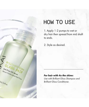 Fekkai Brilliant Gloss Glass Hair Anti-Frizz Oil Serum 3.4 oz - Reduces Frizz, Heat Protection, Boosts Shine - Salon Grade, Vegan & Cruelty Free - Buy Online on GoSupps.com