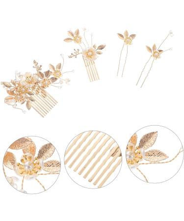 Beatifufu 1 Set Wedding Hair Comb Bridal Headdress Flower Hair Pin Wedding Headdress Bridal Headpiece Bridal Hair Accessories Wedding Hair Accessories Flower Hair Comb Flower Leaf Hair Comb - Buy Online on GoSupps.com