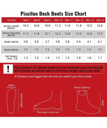 Piscifun Men's Waterproof Fishing Deck Boots - Anti-Slip Rubber, Neoprene Lining, Camo 10 - Buy Online on GoSupps.com