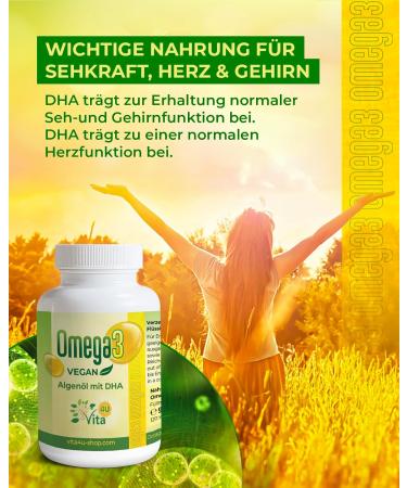 Omega 3 Algae Oil Vegan | 450mg DHA Daily | 120 Capsules | Bioavailable & Lab-Tested Quality - Buy Online on GoSupps.com