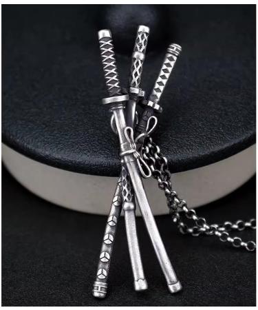 ZAKY Anime Cosplay Accessories | One Piece Jewelry Samurai Sword Pendant Zoro Necklace & Ear Clip Set - 14 Pieces - Buy Online on GoSupps.com