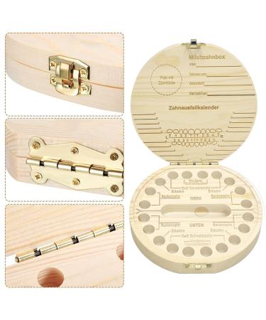 Wooden Milk Tooth Box - Store Baby Teeth Safely | Eco-Friendly Tooth Keepsake - Buy Online on GoSupps.com
