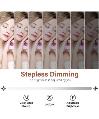 CASSILANDO Hollywood Vanity Mirror with 12 LED Bulbs - 3 Color Lighting Modes - Smart Touch Control - Buy Online on GoSupps.com