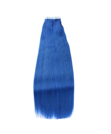 Buy 60cm Blue Tape-in Hair Extensions | 100% Remy Real Hair | Novon Hair Extensions - 60 Tresses 150g Total - Buy Online on GoSupps.com