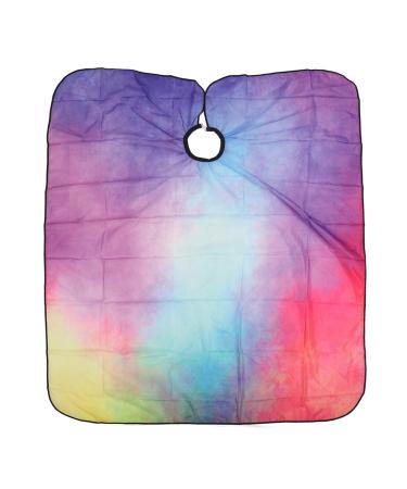 Professional Hair Cutting Cape Salon Cape with Neck Buckle Waterproof Resistant Tie Dye Print Stylist Hairdresser Apron Waterproof Dye Hairdressing Cape for Beauty Salon