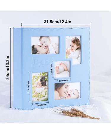 Benjia Baby Boy Photo Album - Blue Leather Picture Album for 500 6x4 Photos - Buy Online on GoSupps.com