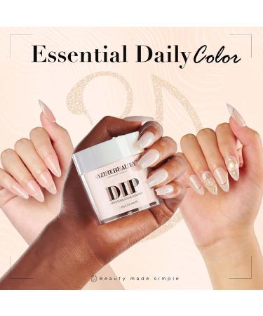 AZUREBEAUTY Nude Shimmer Dip Powder 2Oz - Neutral Dipping Powder for French Nail Art | Salon & DIY Manicure Gift - Buy Online on GoSupps.com