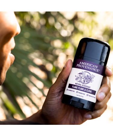 American Provenance All Natural Men's Deodorant - Aluminum Free, Long-Lasting, Essential Oils - Ylang Ylang & Clove - Made in USA - Buy Online on GoSupps.com