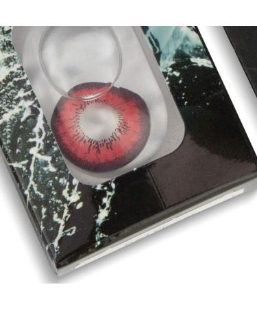 Colored Red Crazy Fun Contact Lenses 'Red Flower' - 1.50 Dioptria for Carnival & Halloween 2024 | Free Lens Container | Top Quality 14.00mm - Buy Online on GoSupps.com
