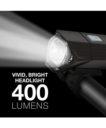 Energizer X400 Rechargeable Bike Light - Compact & Lightweight Design, IPX4 Water Resistant - Front Clip & Rear LED Light for Visibility - Buy Online on GoSupps.com