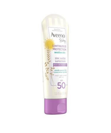Aveeno Baby Mineral Sunscreen Lotion SPF 50 Unscented 3 fl. oz (Pack of 3) - Buy Online on GoSupps.com