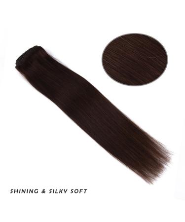 14 Clip in Hair Extensions Real Human Hair - Dark Brown #2, 100% Remy Human Hair - 70g 7pcs 16 Clips - 14 Inch - Pack of 7 - Women's Hair Extensions - Buy Online on GoSupps.com