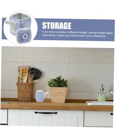 OUNONA 4pcs Ceramic Soy Sauce Pot Soy Sauce Canister Ceramic Oil Dispenser Vinegar Dispenser Bottle Ceramic Soy Pourer Ceramic Soy Sauce Bottle Churrera With Handle Seasoning Ceramics 8X7.5X5CMx4pcs Bluex4pcs - Buy Online on GoSupps.com