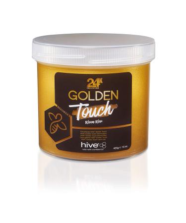 Hive Golden Touch warm wax 425 g- 24k collection- soft and gentle with glycerylrosinate and pure white beewax all-purpose wax for all skin and hair types