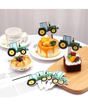 42Pcs Green Tractor Cupcake Toppers Farm Tractor Truck Car Cupcake Picks for Baby Shower Birthday Party Construction Party Supplies Cupcake Toppers Cooking and Baking - Buy Online on GoSupps.com
